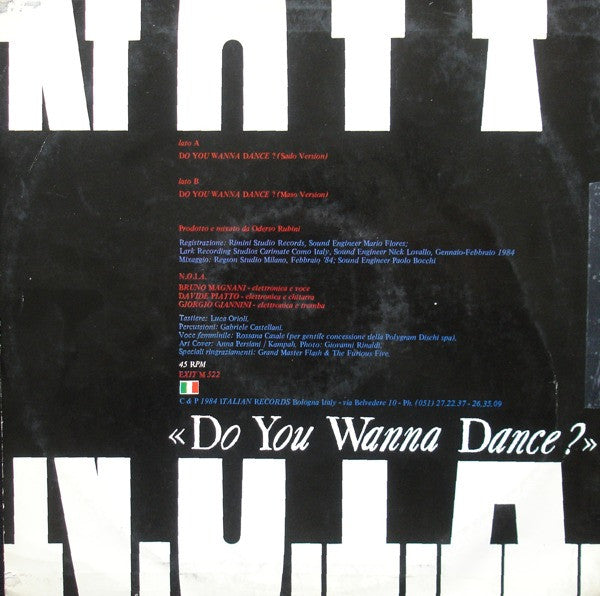 N.O.I.A. : Do You Wanna Dance? (12")