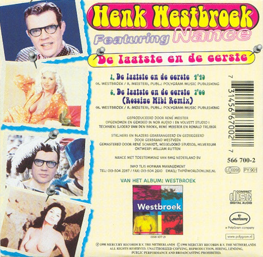 Henk Westbroek Featuring Nance : De Laatste En De Eerste (CD, Single)