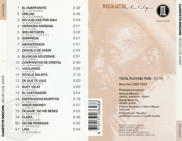Cuarteto Machín : Desvelo De Amor (CD, Comp)