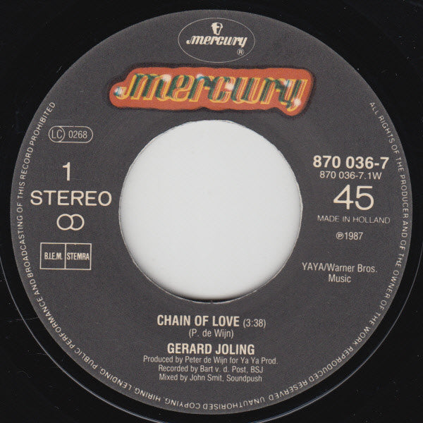 Gerard Joling : Chain Of Love (7", Single)