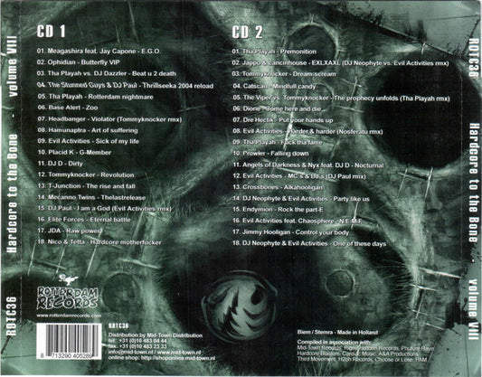 DJ Neophyte & DJ Panic : Hardcore To The Bone Volume VIII (2xCD, Mixed)