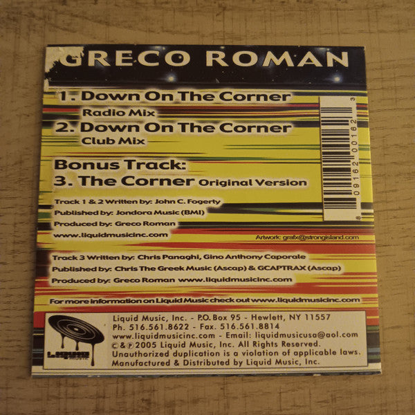 Greco Roman : Down On The Corner (CD, Single)