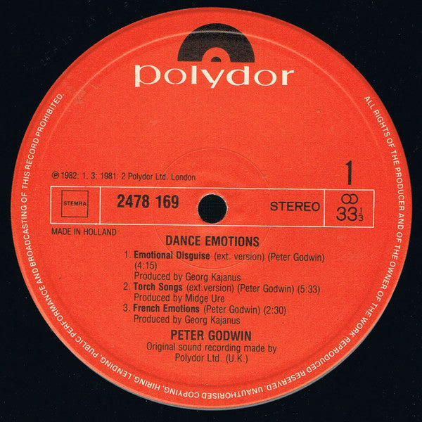 Peter Godwin : Dance Emotions (LP, MiniAlbum)