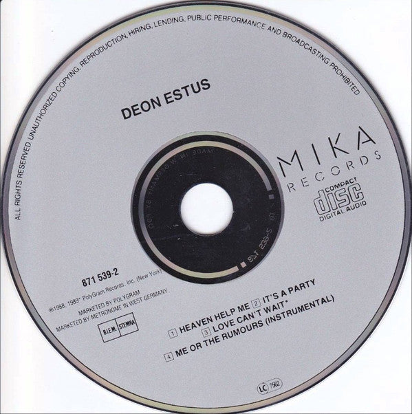 Deon Estus : Heaven Help Me (CD, Maxi, Car)