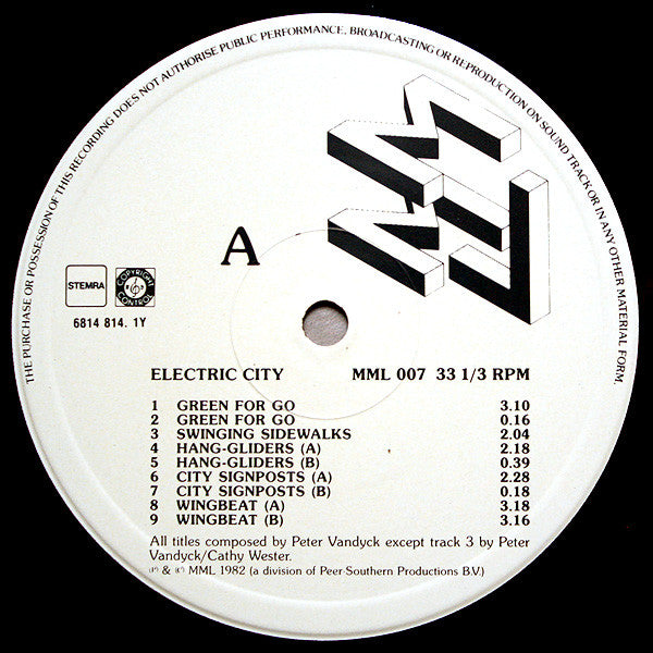 Peter Vandyck, Cathy Wester, Robert Jelmer : Electric City (LP)