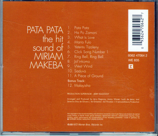 Miriam Makeba : Pata Pata (CD, Album, RE)
