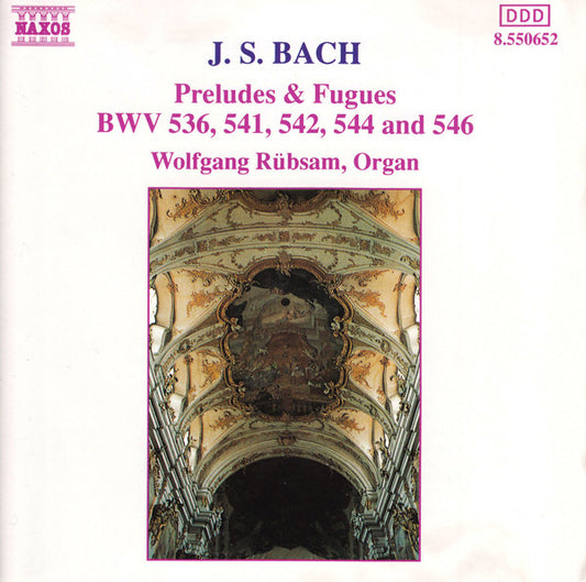 Johann Sebastian Bach - Wolfgang Rübsam (2) : Preludes & Fugues: BWV 536, 541, 542, 544 And 546 (CD, Album)