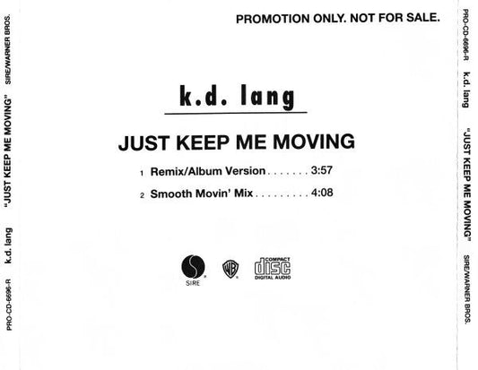 k.d. lang : Just Keep Me Moving (CD, Single, Promo)