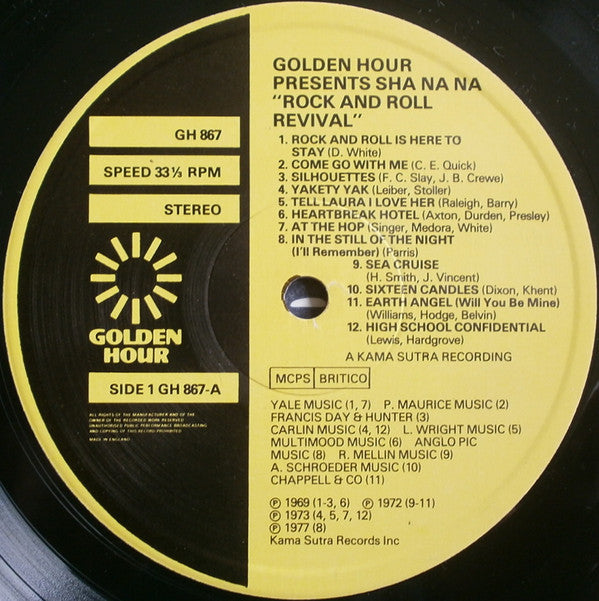 Sha Na Na : Golden Hour Presents Rock 'N' Roll Revival Sha Na Na (LP, Comp)