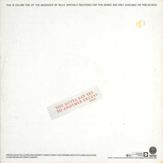 Yello : You Gotta Say Yes To Another Excess (12", Maxi, Red)