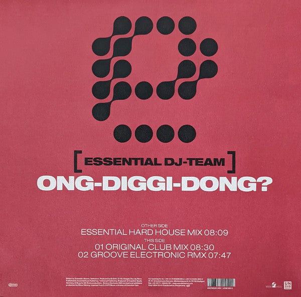 Essential DJ-Team : Ong-Diggi-Dong? (12")