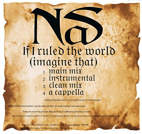 Nas : If I Ruled The World (Imagine That) (CD, Maxi)
