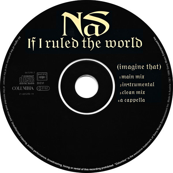Nas : If I Ruled The World (Imagine That) (CD, Maxi)