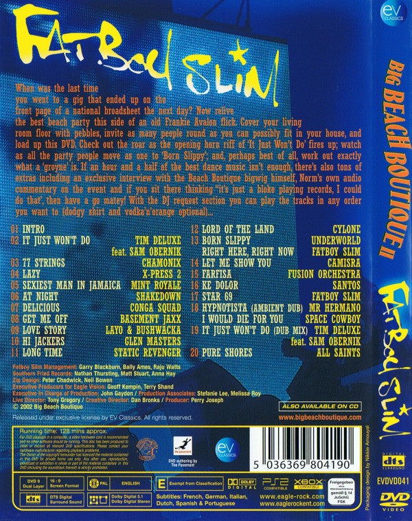 Fatboy Slim : Big Beach Boutique II (The Movie) (DVD-V, Mix)