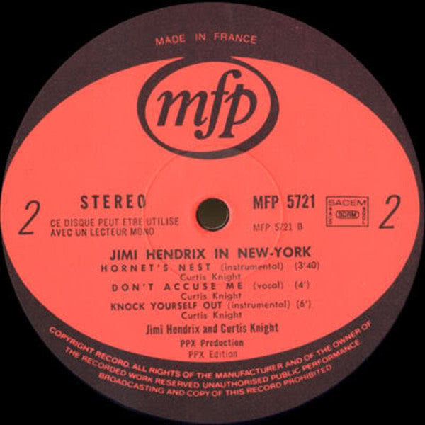 Jimi Hendrix With Curtis Knight : Jimi Hendrix In New-York (LP)