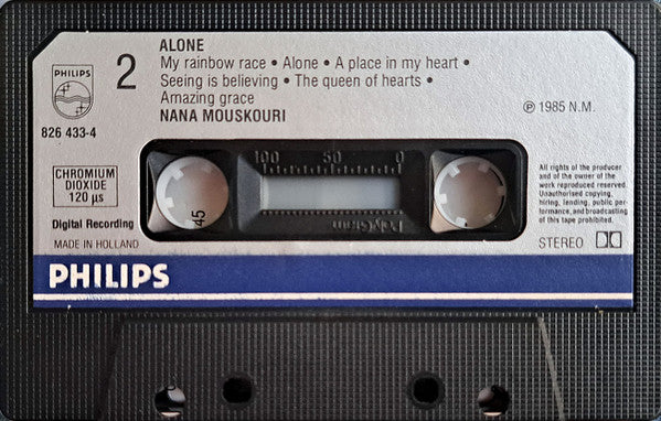 Nana Mouskouri : Alone (Cass, Album, Chr)