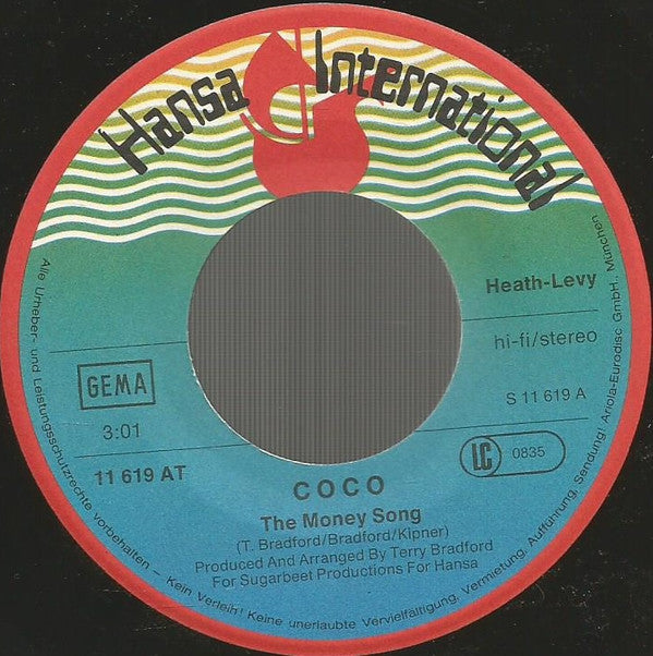 Co Co : The Money Song  (7", Single)