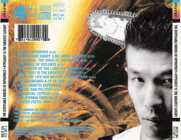 The Disposable Heroes Of Hiphoprisy : Hypocrisy Is The Greatest Luxury (CD, Album)