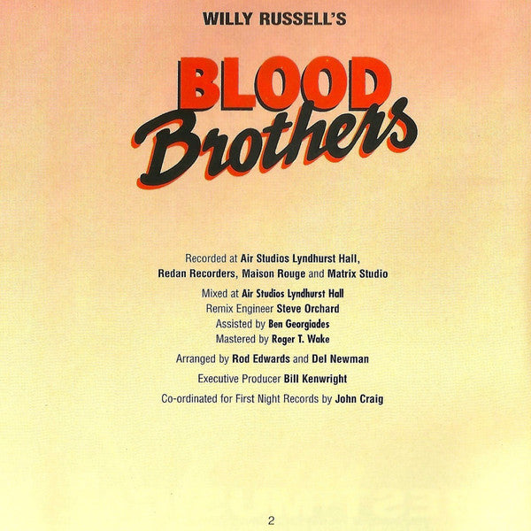 Various : Blood Brothers: The 1995 London Cast Recording (CD, Album)