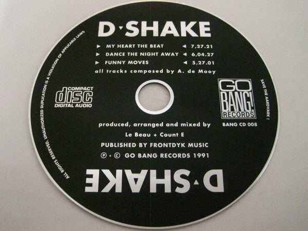 D-Shake : My Heart The Beat (CD, Maxi)