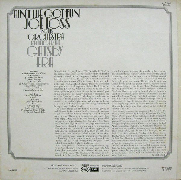 Joe Loss & His Orchestra : Ain't We Got Fun ! (LP, Album)