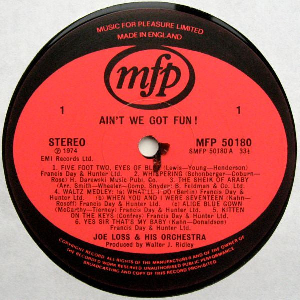 Joe Loss & His Orchestra : Ain't We Got Fun ! (LP, Album)