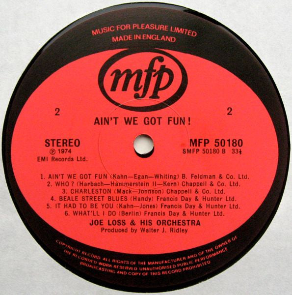 Joe Loss & His Orchestra : Ain't We Got Fun ! (LP, Album)