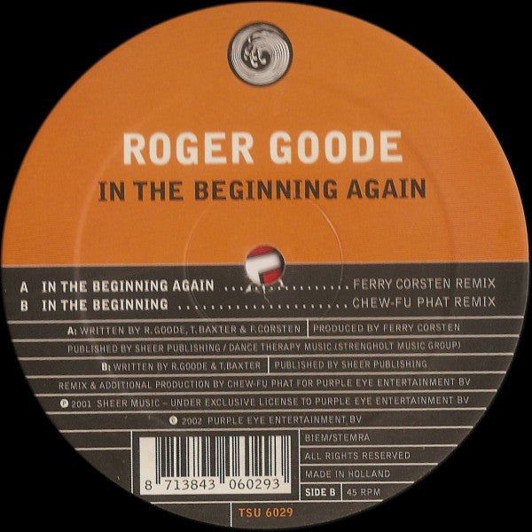 Roger Goode : In The Beginning Again (12")