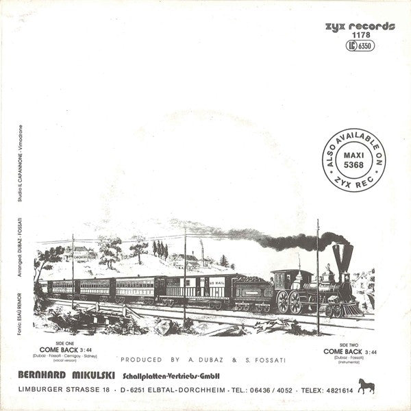 Jimmy & Susy : Come Back (7", Single)