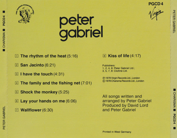 Peter Gabriel : Peter Gabriel (CD, Album, RE)