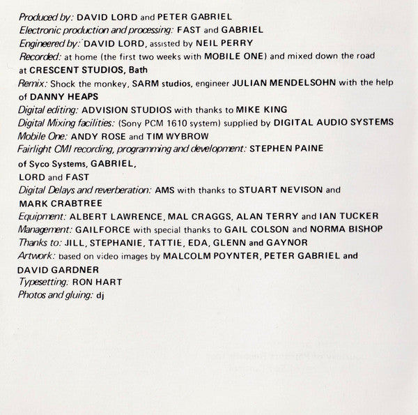 Peter Gabriel : Peter Gabriel (CD, Album, RE)