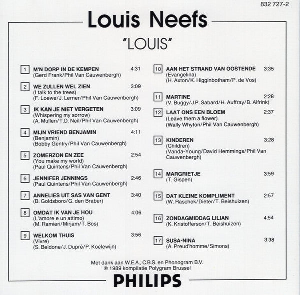 Louis Neefs : Louis (CD, Comp)
