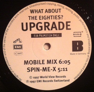 Upgrade (2) : What About The Eighties? (12", Pro)