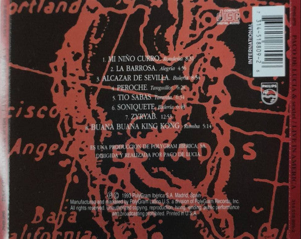Paco De Lucia & Sextet : Live In America (CD, Album, RE, PMD)