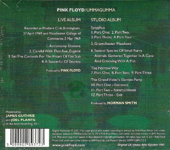 Pink Floyd : Ummagumma (2xCD, Album, RE, RM)