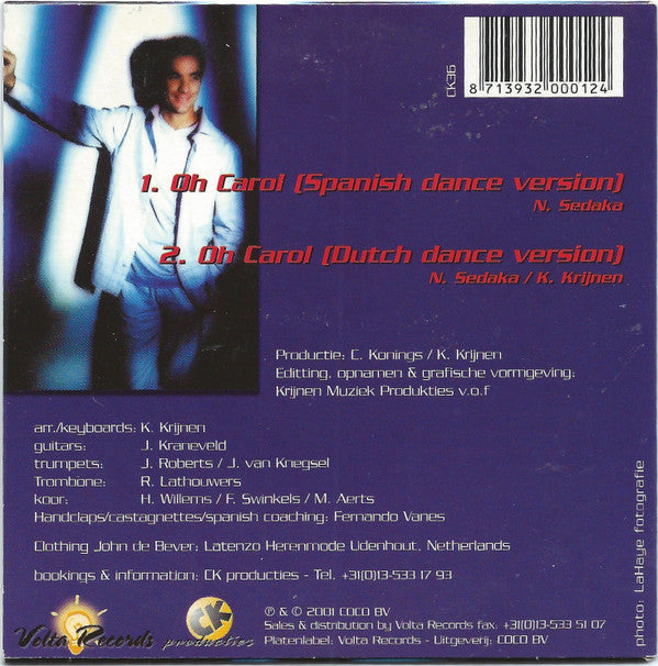 John de Bever : Oh Carol (Spanish Dance Version) (CD, Single)