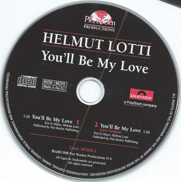 Helmut Lotti : You'll Be My Love (CD, Single)