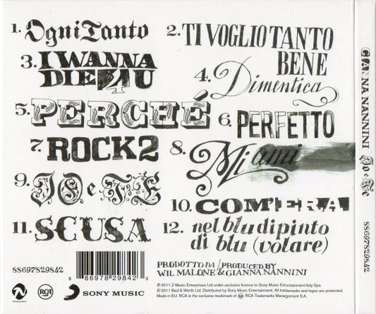 Gianna Nannini : Io E Te (CD, Album)