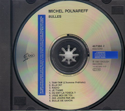 Michel Polnareff : Bulles (CD, Album, RE)