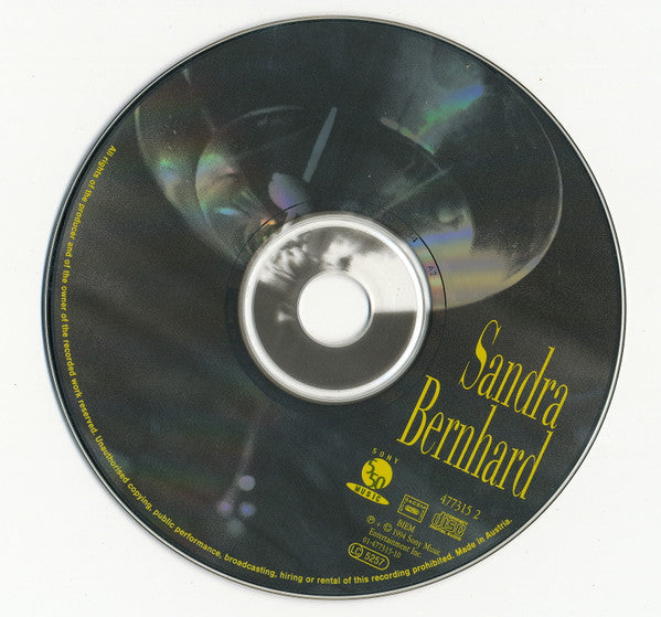 Sandra Bernhard : Excuses For Bad Behavior. Part I (CD, Album)