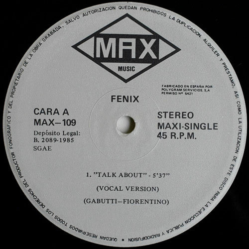Fenix : Talk About (12")