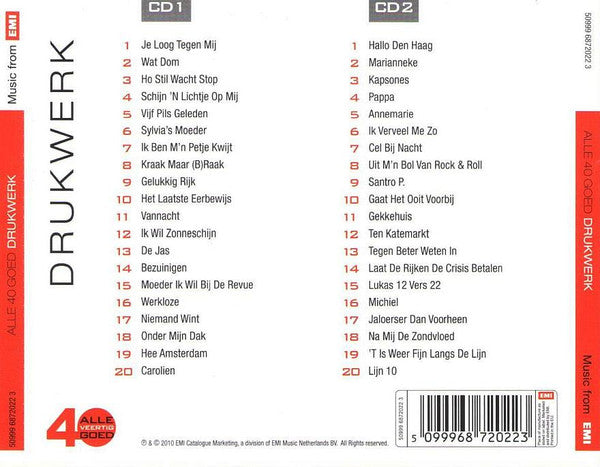 Drukwerk : Alle 40 Goed (2xCD, Comp)