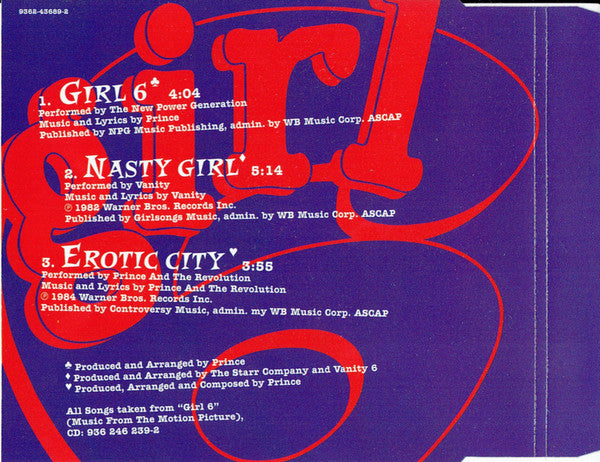 The New Power Generation : Girl 6 (CD, Single)