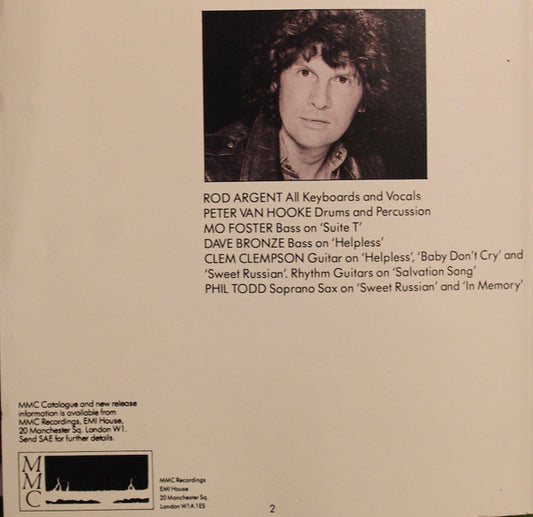 Rod Argent : Red House (CD, Album)
