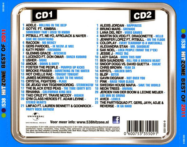 Various : Radio 538 Hitzone Best Of 2011 (2xCD, Comp)