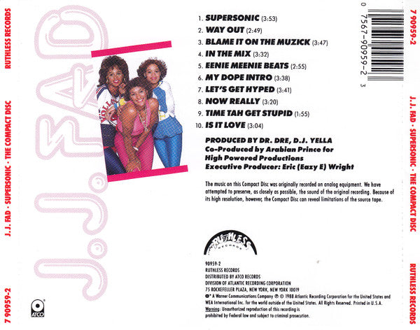 J.J. Fad : Supersonic - The Compact Disc (CD, Album)