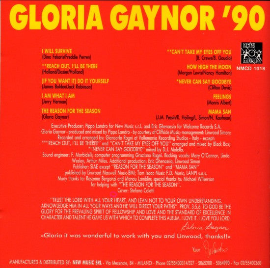 Gloria Gaynor : Gloria Gaynor '90 (CD, Album)