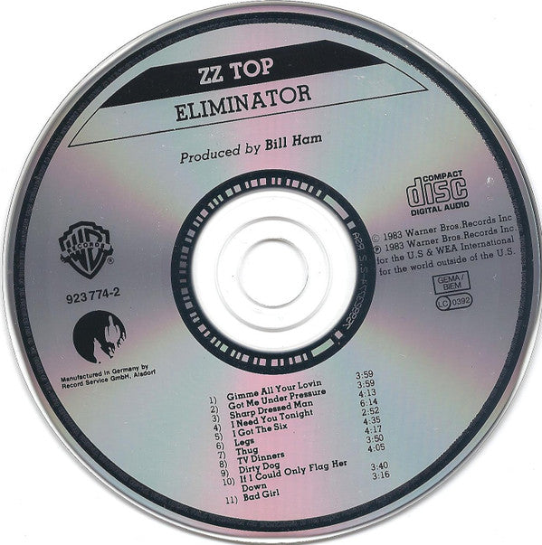 ZZ Top : Eliminator (CD, Album, RE)