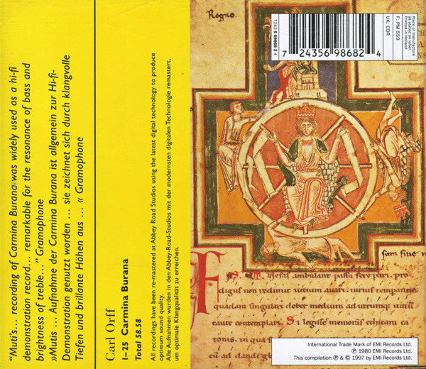 Carl Orff, Philharmonia Chorus & Philharmonia Orchestra, Arleen Auger, Jonathan Summers, John Van Kesteren, Riccardo Muti : Carmina Burana (CD)