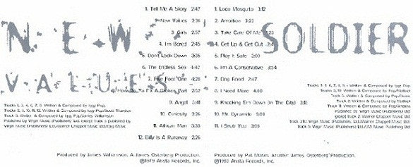 Iggy Pop : New Values / Soldier (CD, Album, RE + CD, Album, RE + Comp)
